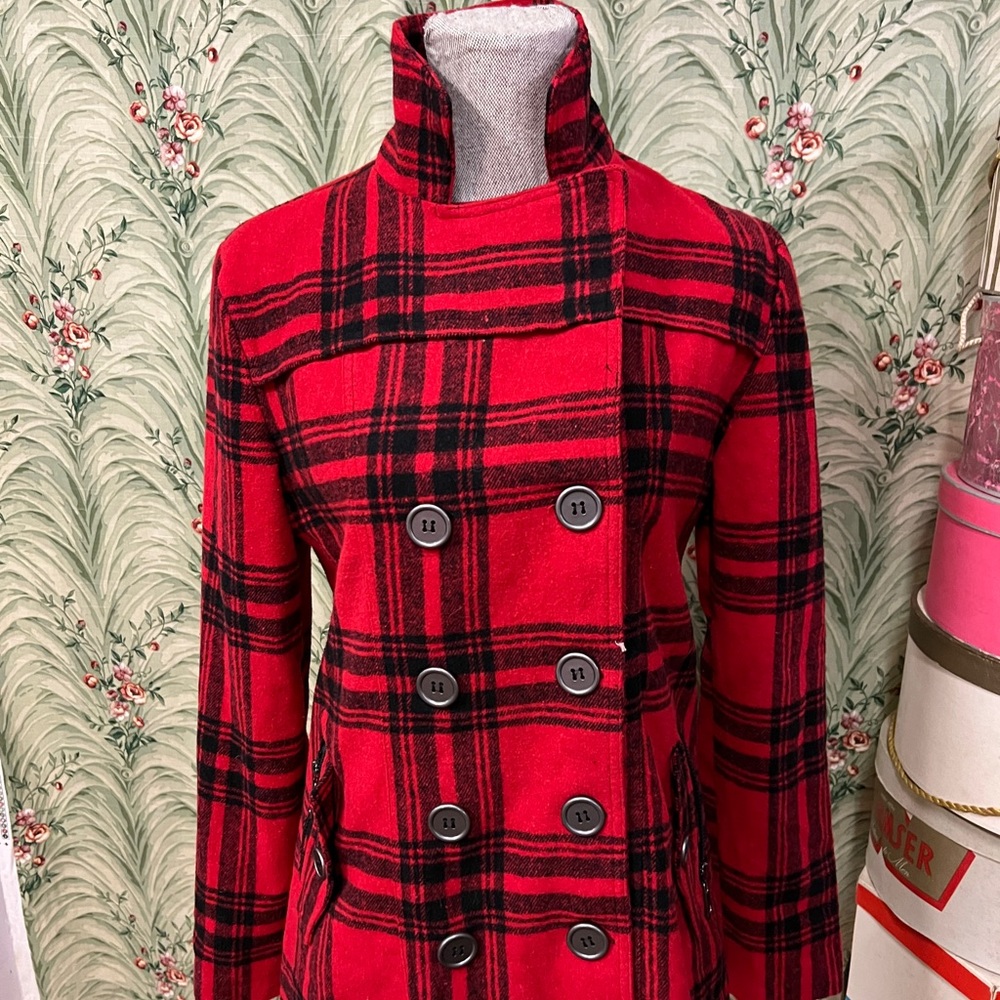 Rue 21 Plaid pea coat